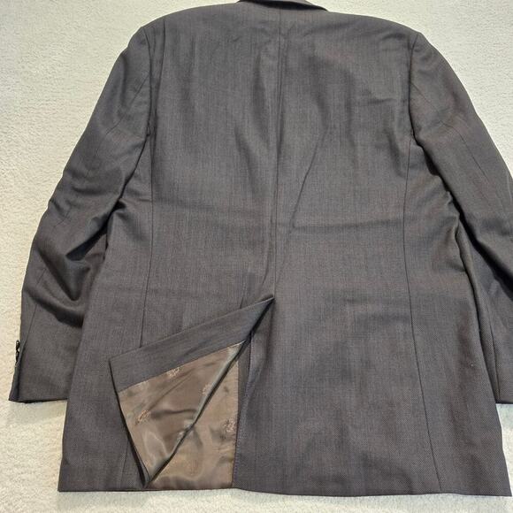 Lauren Ralph Lauren 100% Wool Suit Jacket Sports Coat Men's 44L Dark Brown - Picture 8 of 15